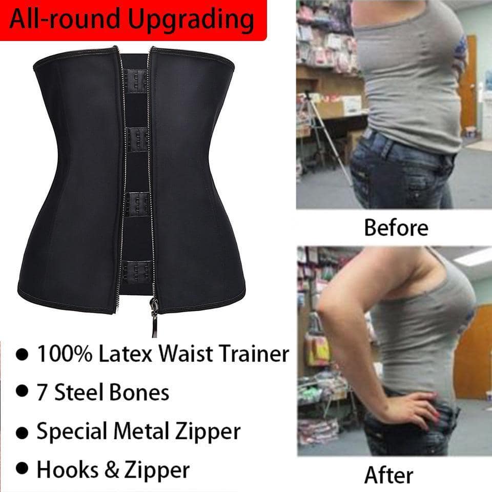 Workout waist trainer, Waist Cincher & Boned latex waist Training.