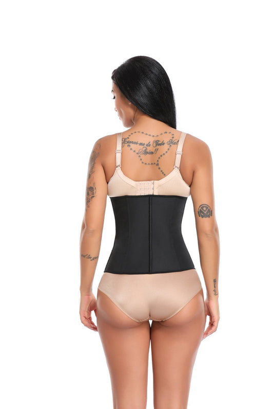 Buy Women Waist Trainer Corset Cincher Zipper Body Shaper Girdle Top Tummy  Underwear Shapewear Workout Shirt, Black, XX-Large at