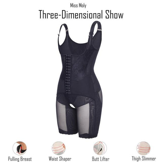MISS MOLY Women body Shaper Sexy Thong Latex waist trainer corset Shap –